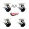 Service Caster 4 Inch Kingpinless Glass Filled Nylon Wheel Caster Brakes 2 Swivel Locks, 4PK SCC-KP30S420-GFNR-SLB-BSL-2-SLB-2 - alternate 7